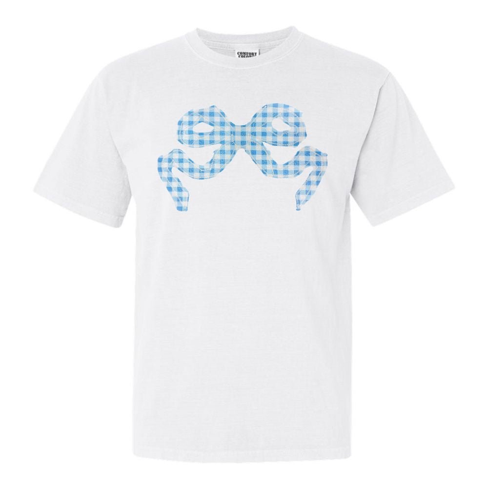 'Blue Gingham' Appliqué Stitch T-Shirt