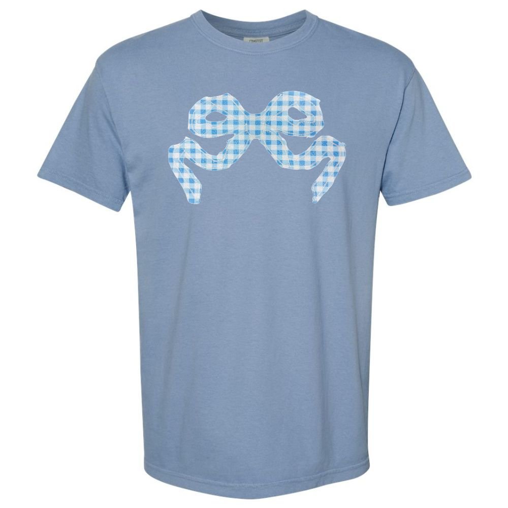 'Blue Gingham' Appliqué Stitch T-Shirt