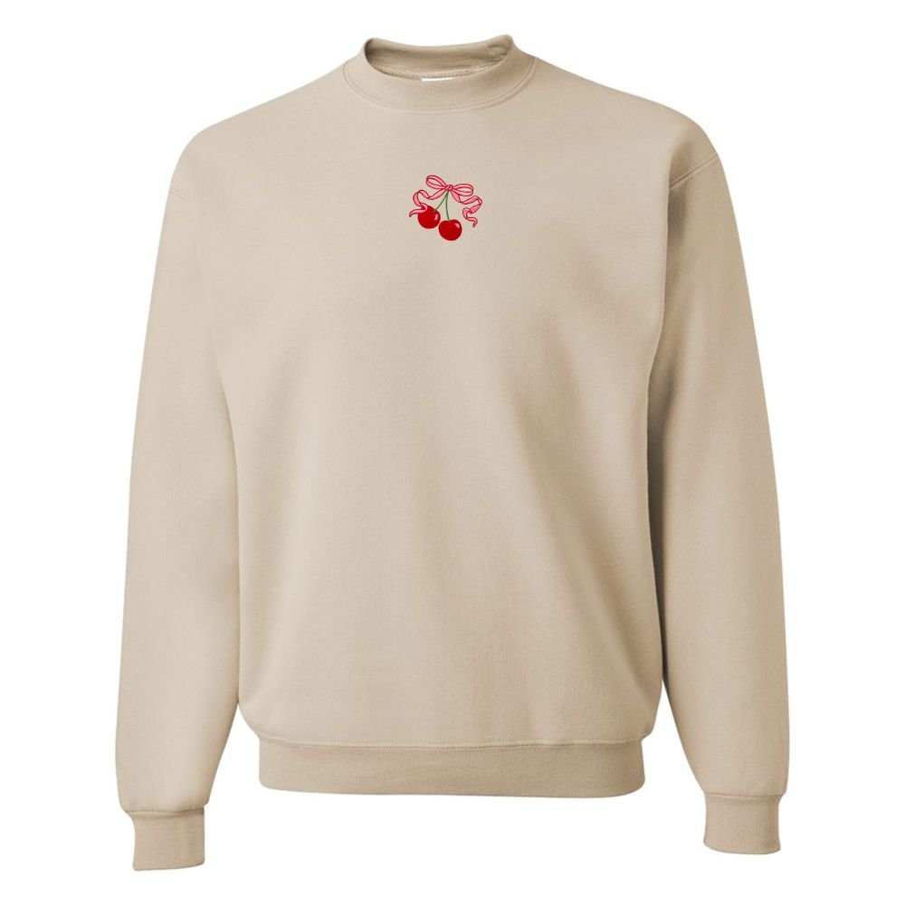 'Bow Cherries' Crewneck Sweatshirt