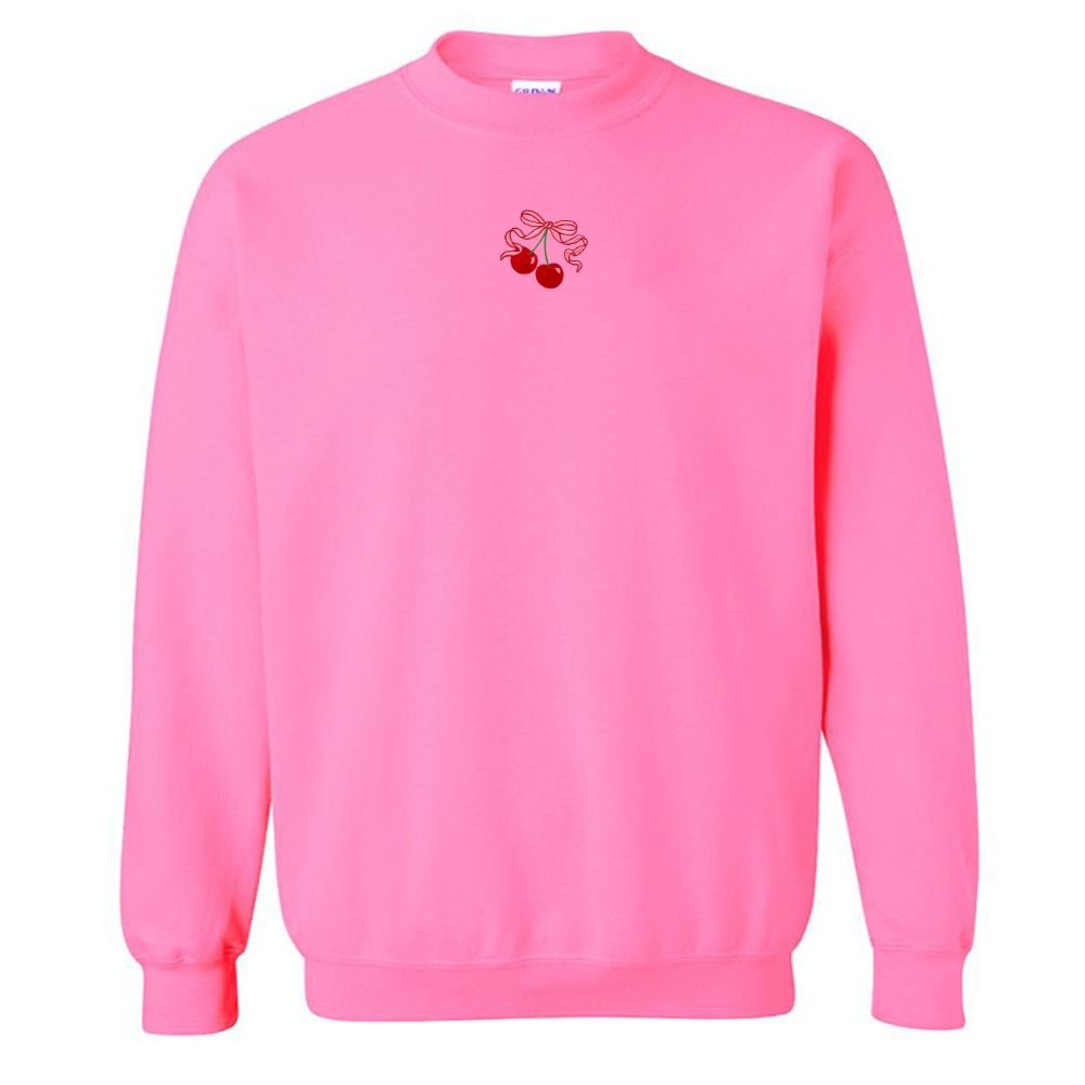 'Bow Cherries' Crewneck Sweatshirt