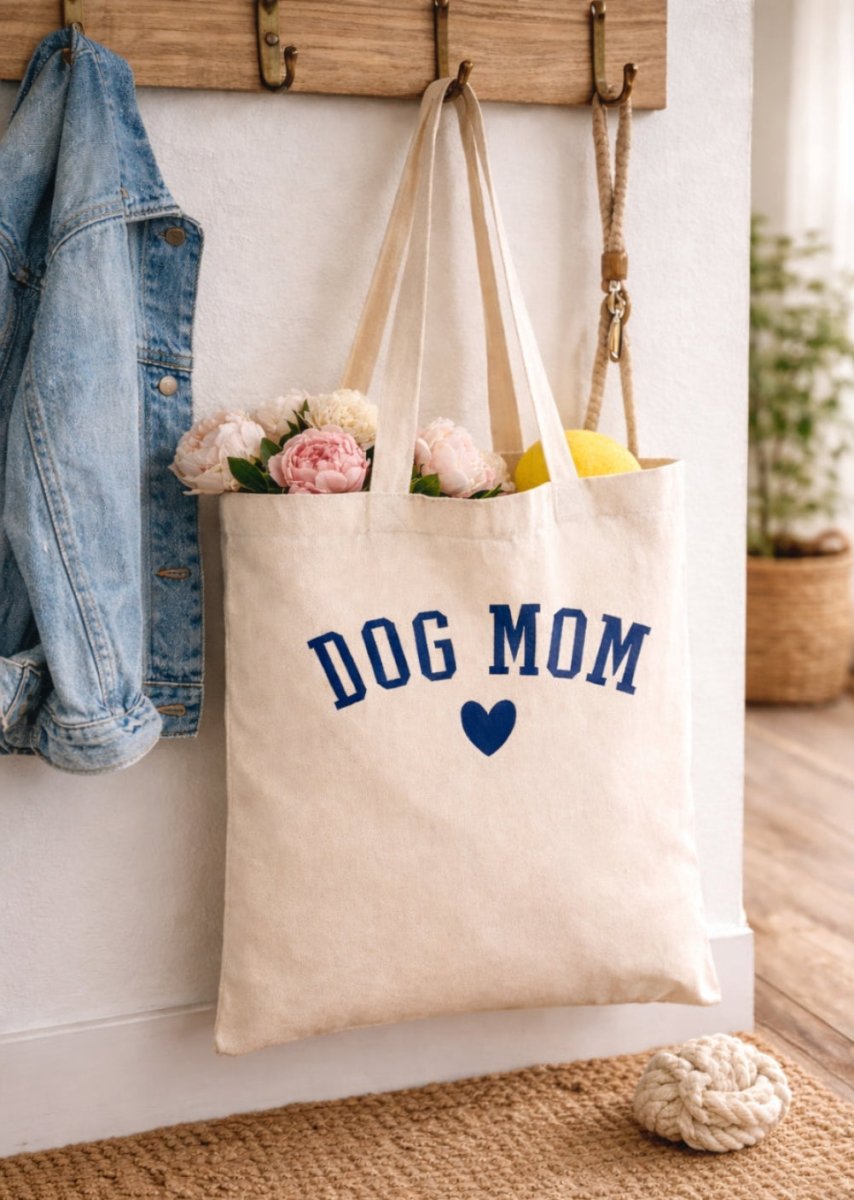 'Dog Mom At Heart' Jumbo Tote (FREE $50+)