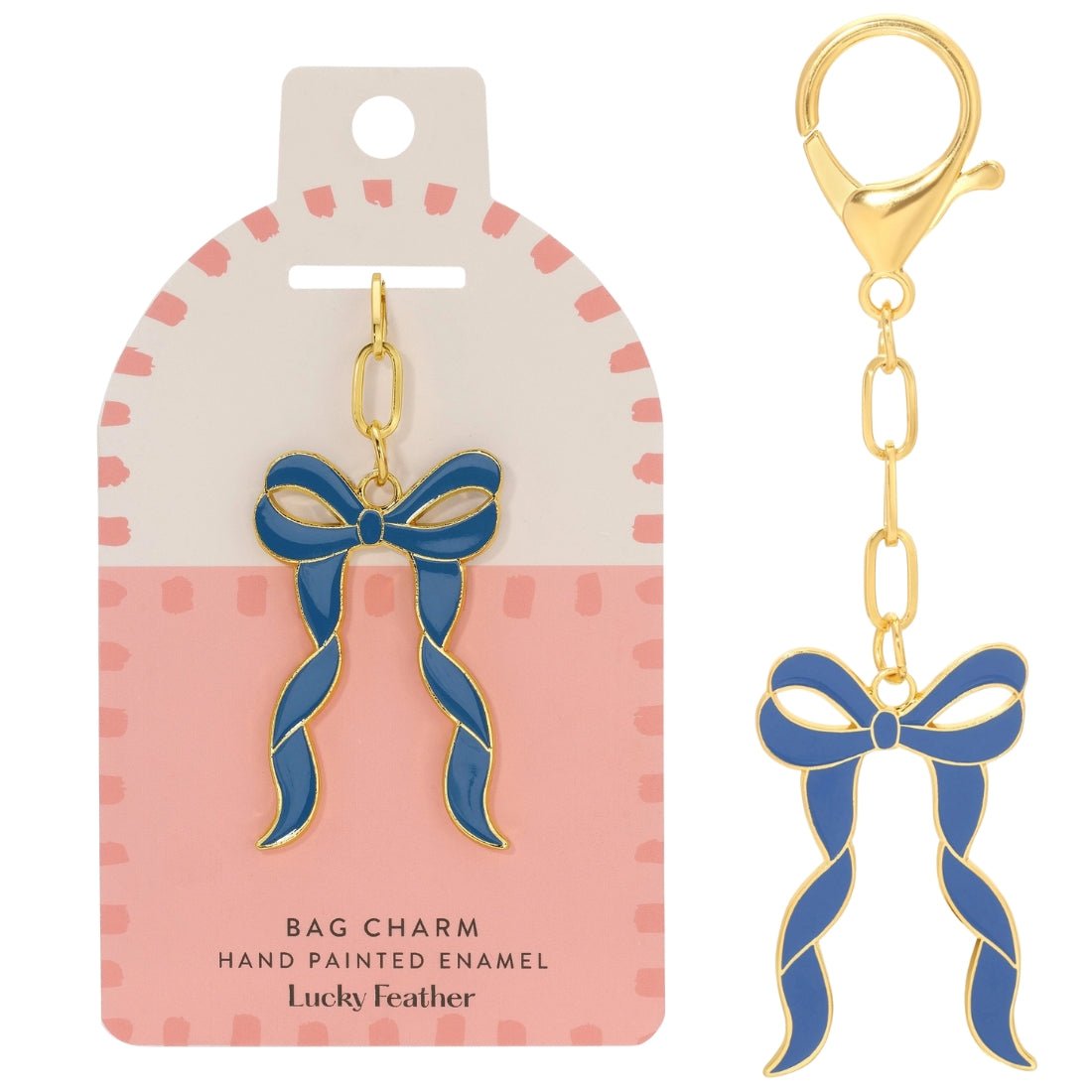 'Blue Bow' Keychain Bag Charm
