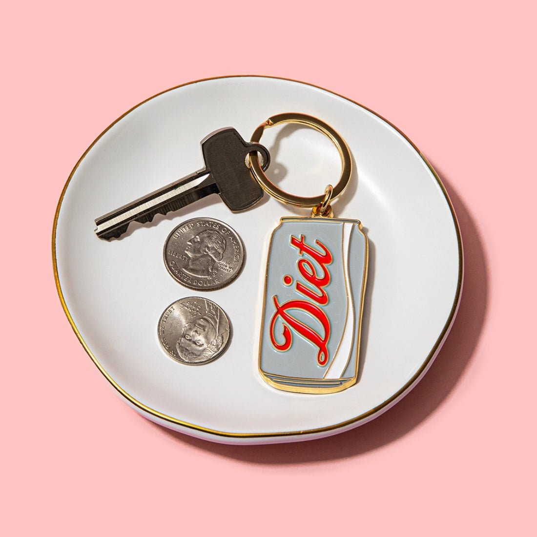 'Diet Coke' Keychain Bag Charm