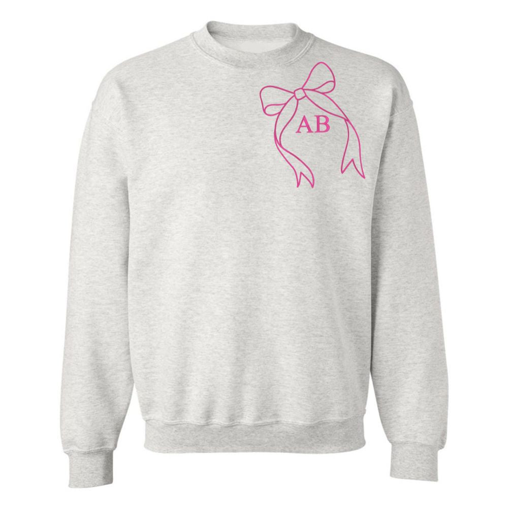 Initialed 'Big Bow' Crewneck Sweatshirt