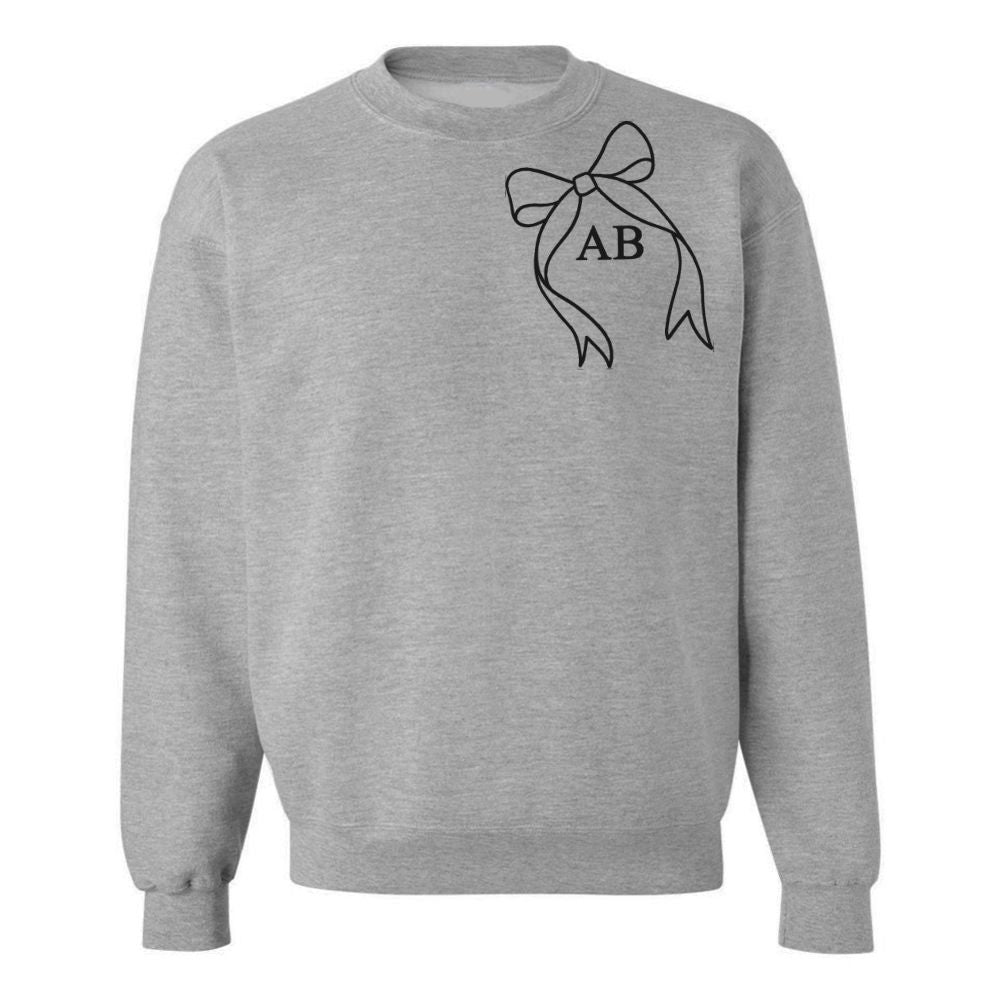 Initialed 'Big Bow' Crewneck Sweatshirt