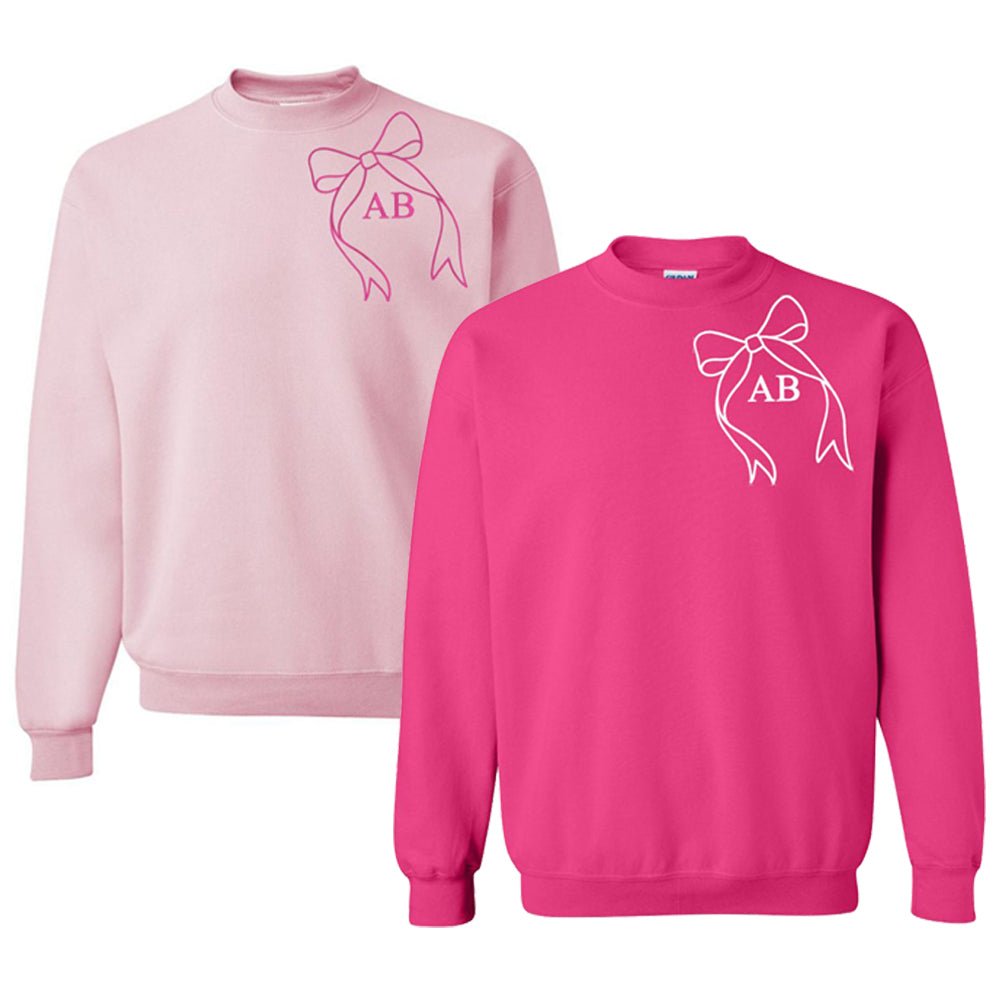 Initialed 'Big Bow' Crewneck Sweatshirt