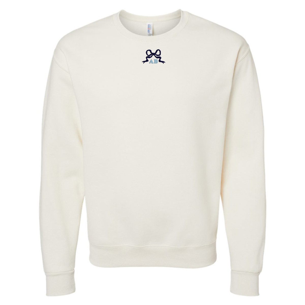 Initialed 'Tiny Bow' Crewneck Sweatshirt