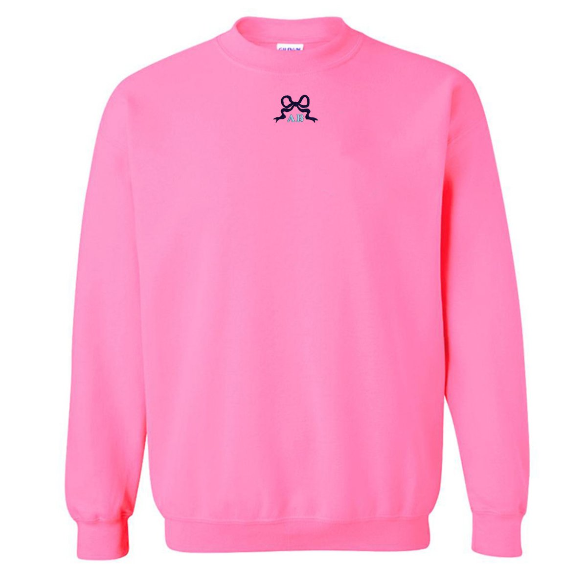 Initialed 'Tiny Bow' Crewneck Sweatshirt