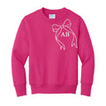 Kids Initialed 'Big Bow' Crewneck Sweatshirt