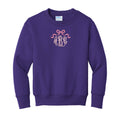 Kids Monogrammed 'Bow' Crewneck Sweatshirt