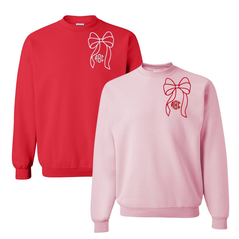 Monogrammed 'Big Bow' Crewneck Sweatshirt