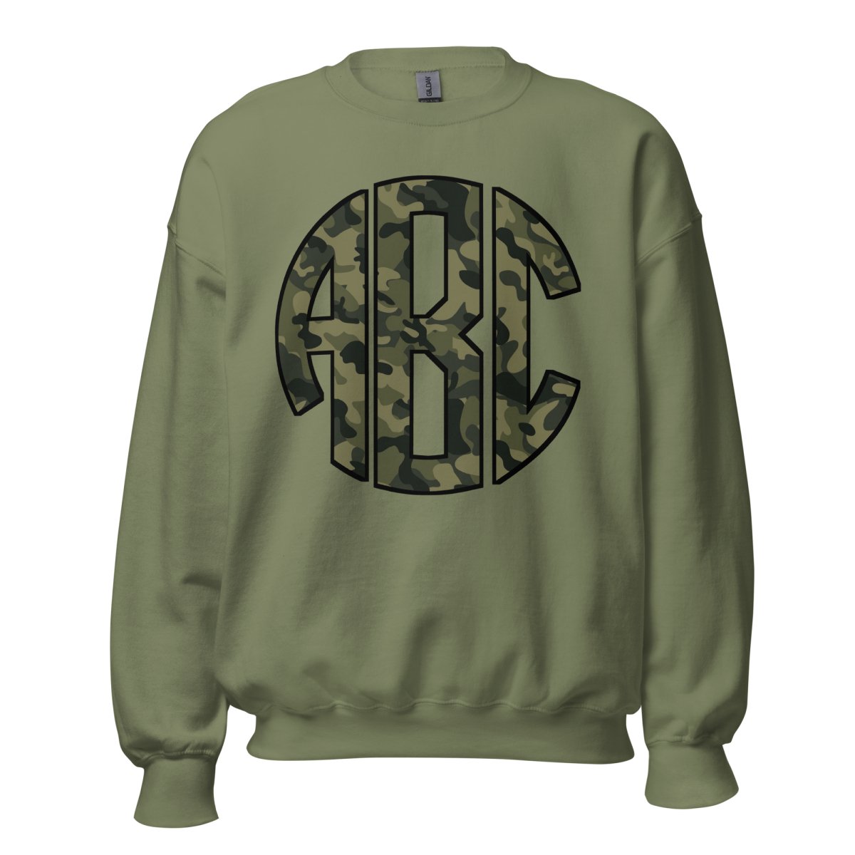 Monogrammed 'Camo' Big Print Crewneck Sweatshirt
