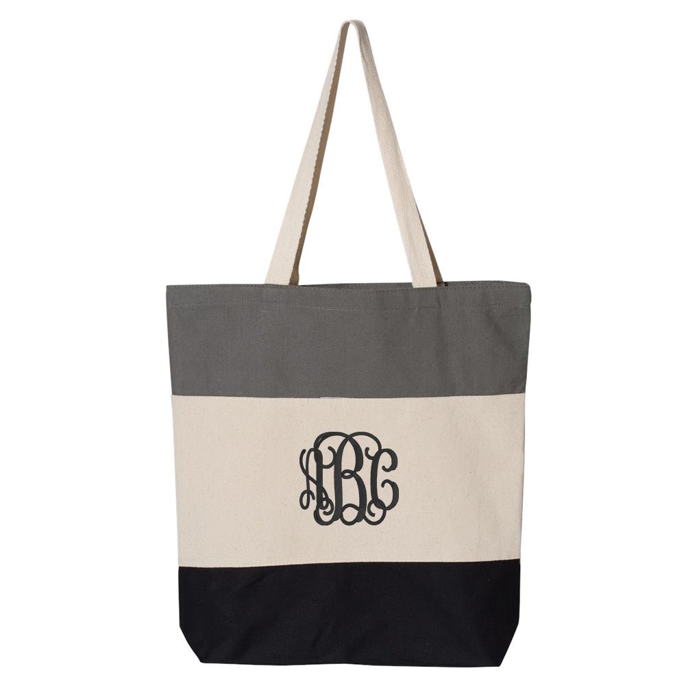 Monogrammed Colorblock Tote
