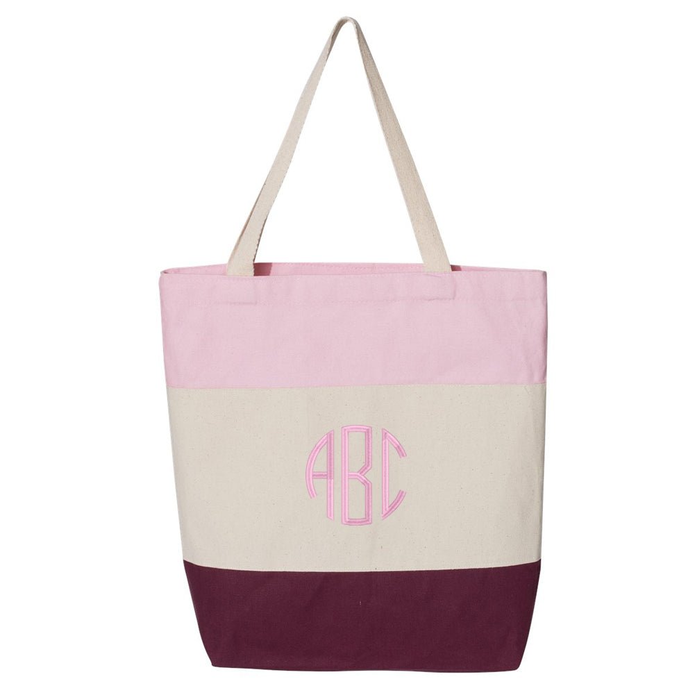Monogrammed Colorblock Tote