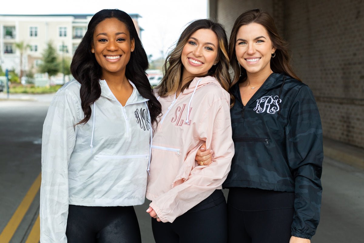 Monogrammed Cropped Windbreaker