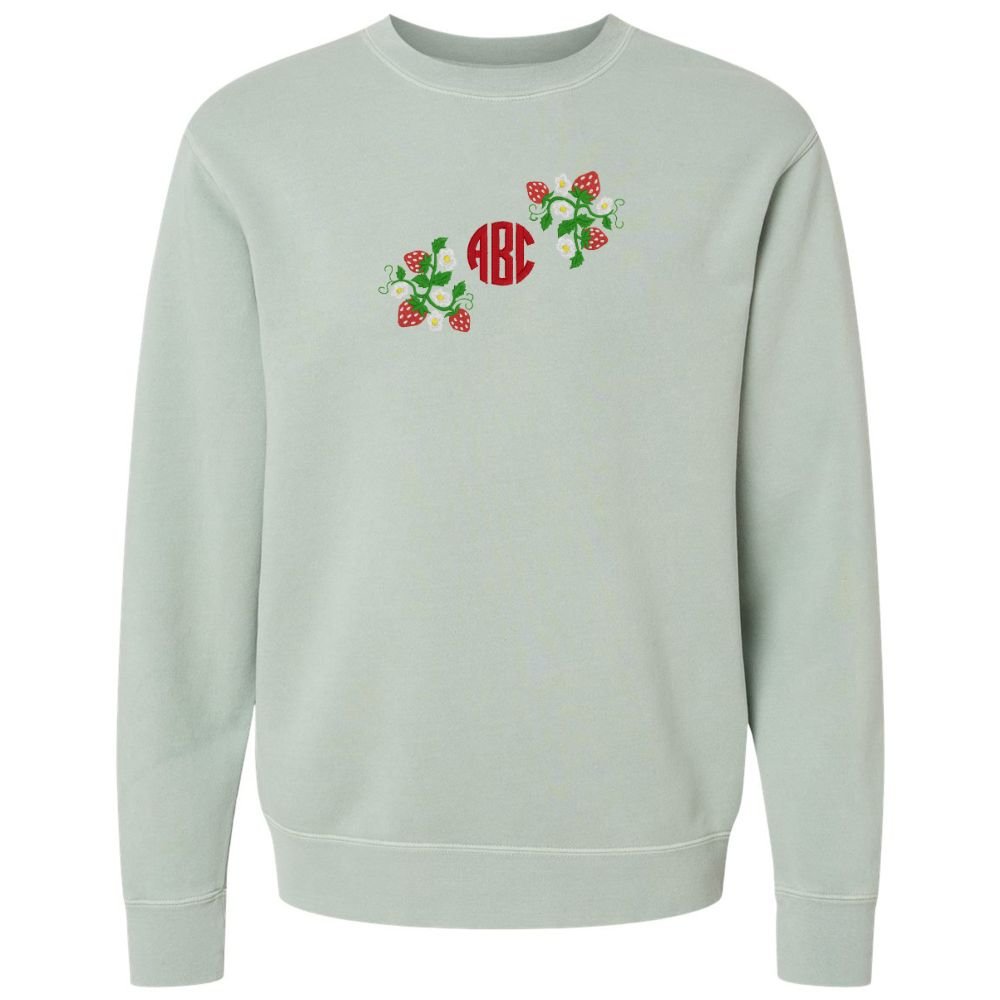 Monogrammed 'Strawberry Fields' Cozy Crew
