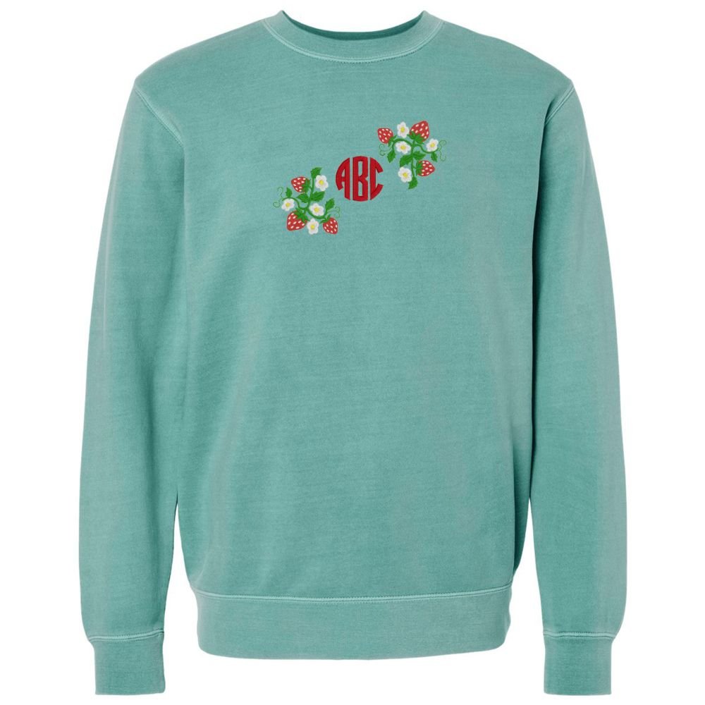 Monogrammed 'Strawberry Fields' Cozy Crew