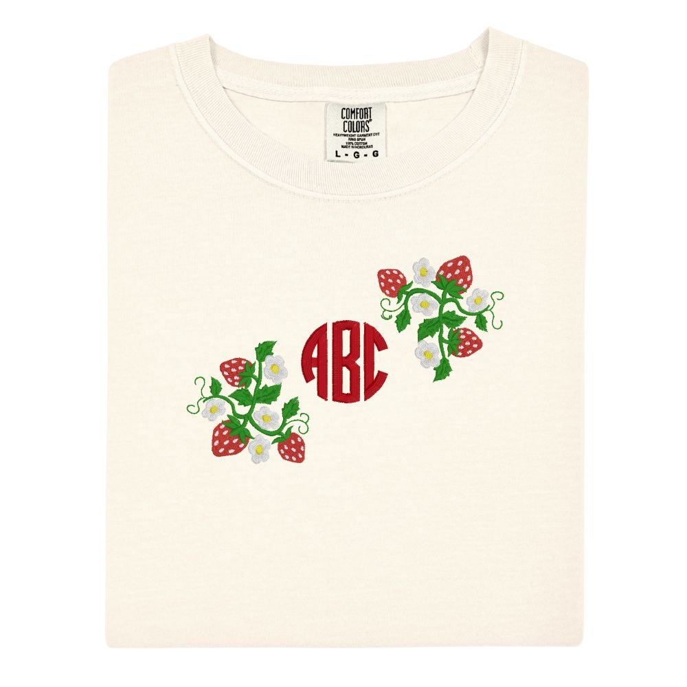 Monogrammed 'Strawberry Fields' T-Shirt