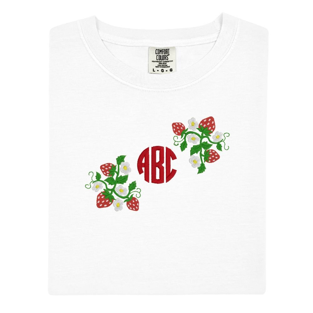 Monogrammed 'Strawberry Fields' T-Shirt