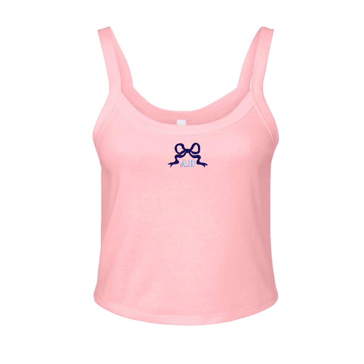 Monogrammed 'Tiny Bow' Baby Tank