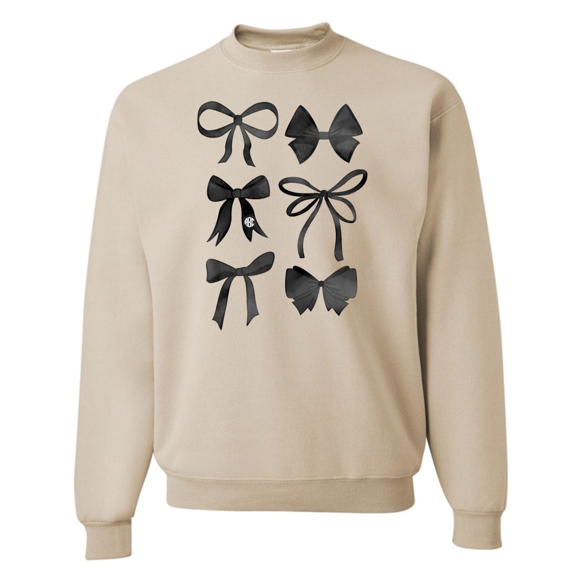 Monogrammed 'Watercolor Bows' Crewneck Sweatshirt