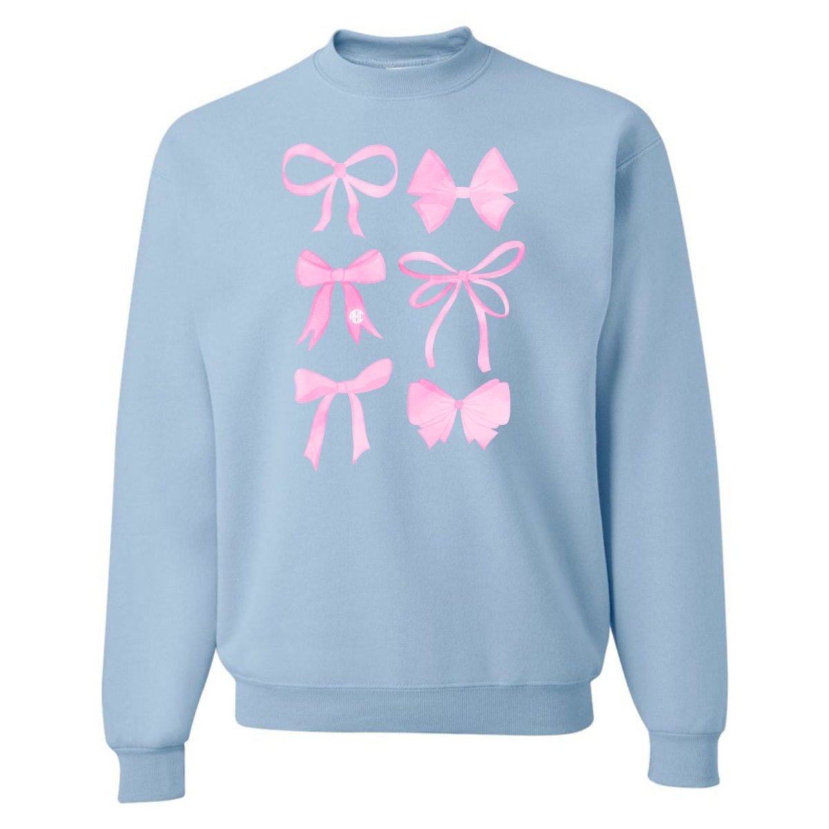 Monogrammed 'Watercolor Bows' Crewneck Sweatshirt