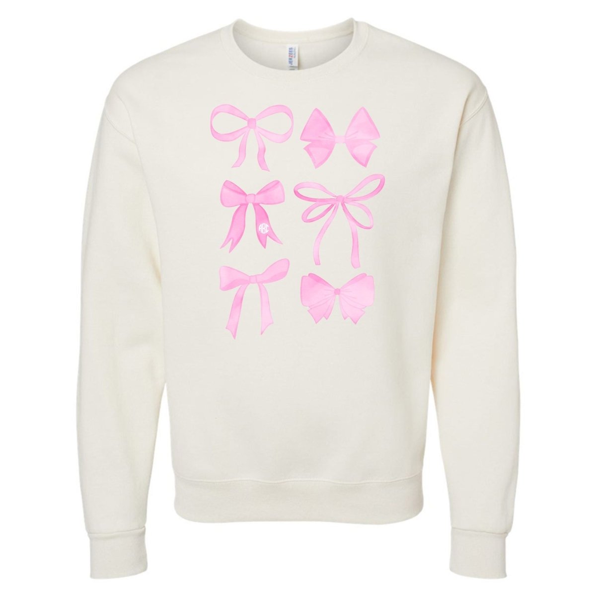 Monogrammed 'Watercolor Bows' Crewneck Sweatshirt
