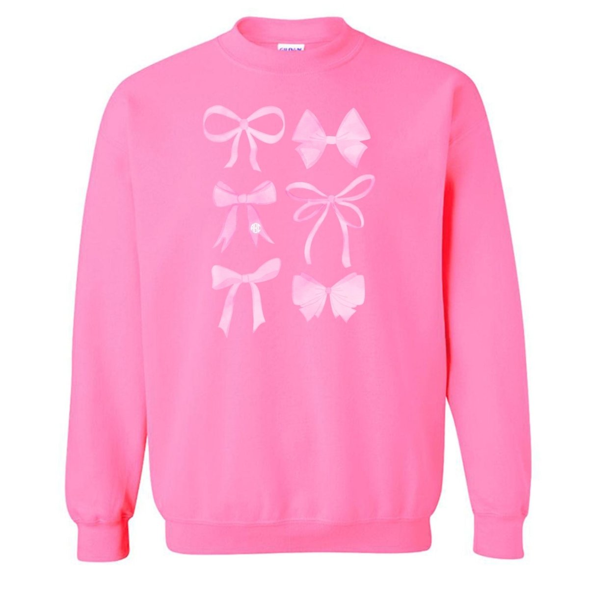 Monogrammed 'Watercolor Bows' Crewneck Sweatshirt