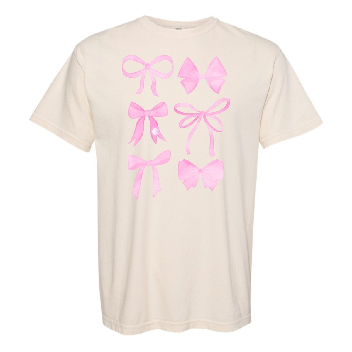 Monogrammed 'Watercolor Bows' T-Shirt