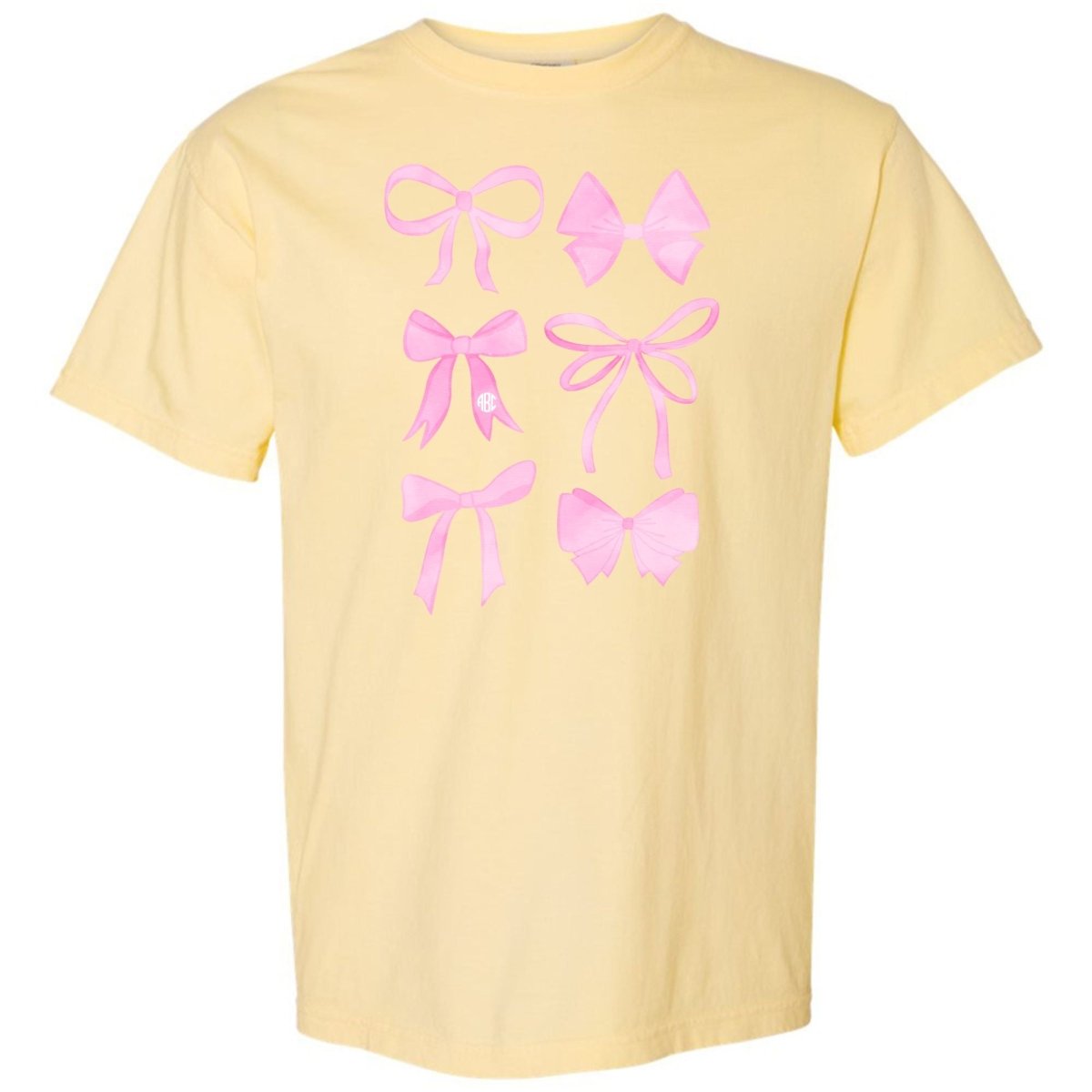 Monogrammed 'Watercolor Bows' T-Shirt