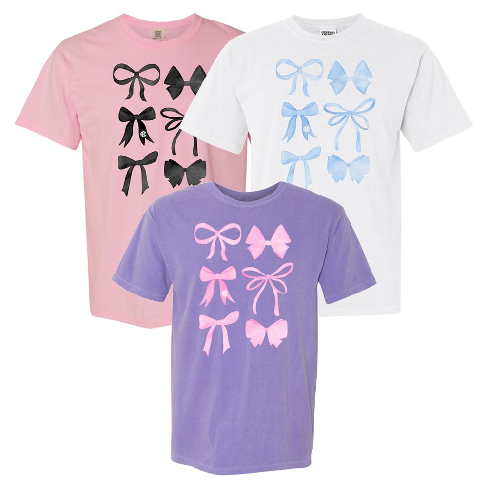 Monogrammed 'Watercolor Bows' T-Shirt