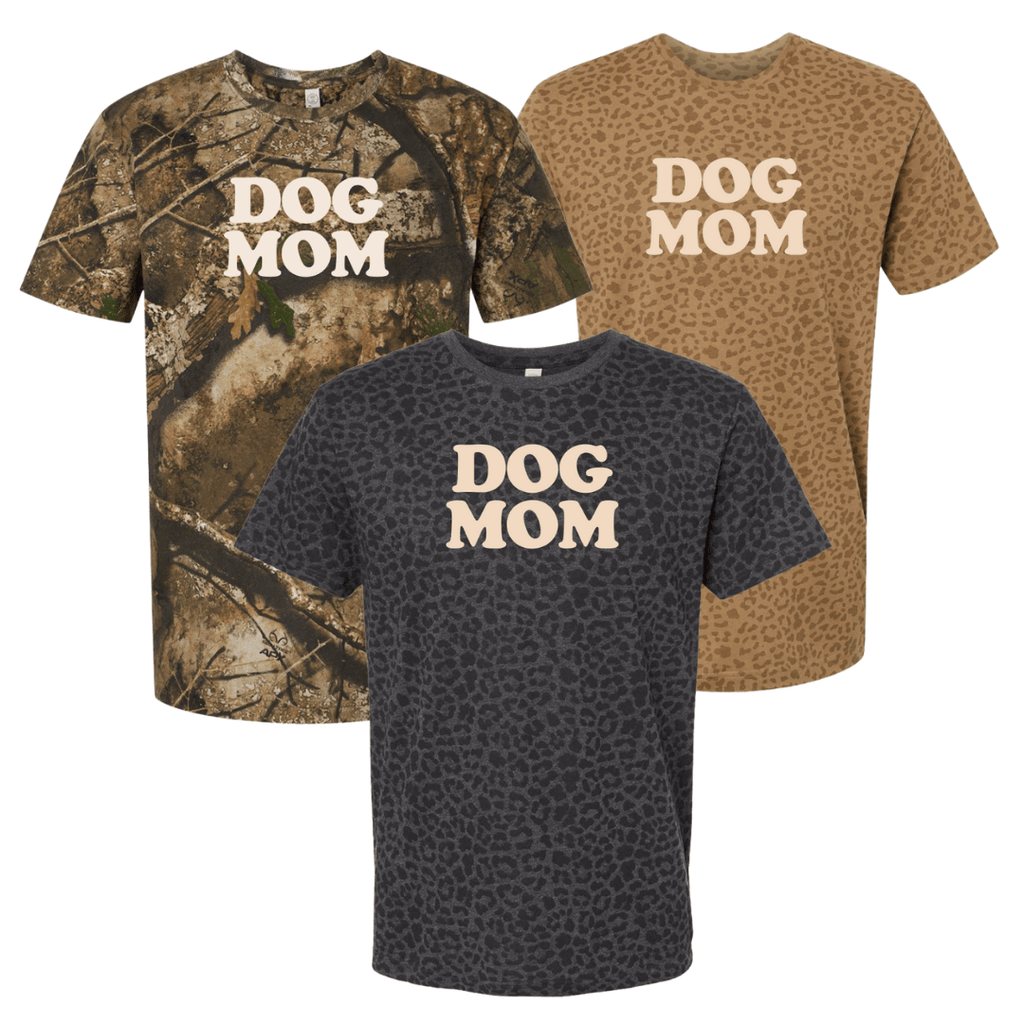 PUFF 'Dog Mom' Realtree Camo/Leopard T-Shirt