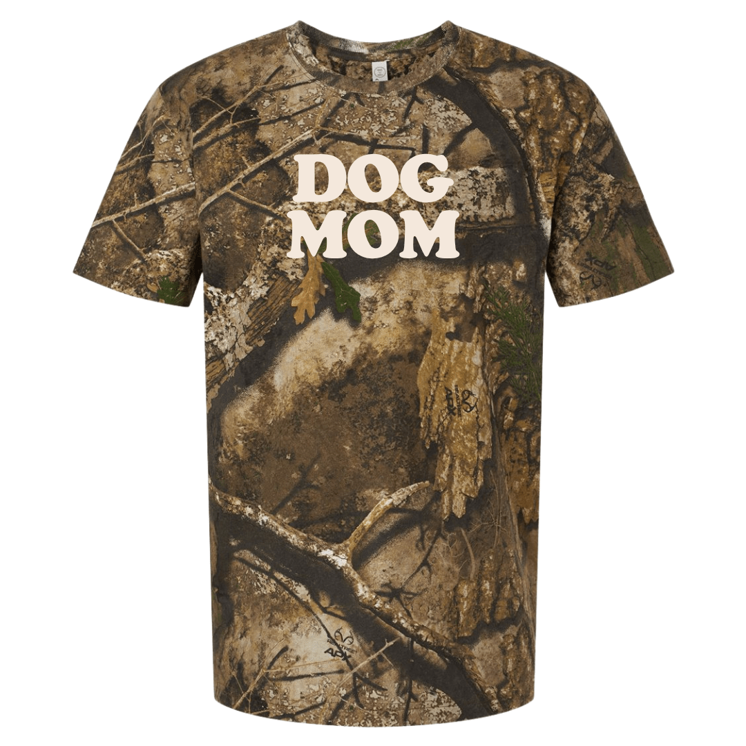 PUFF 'Dog Mom' Realtree Camo/Leopard T-Shirt