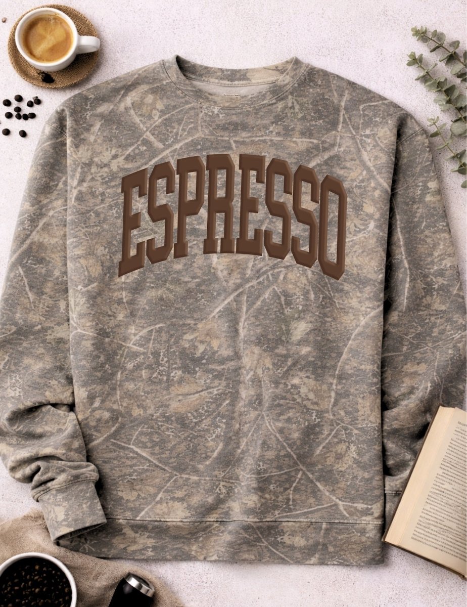 PUFF ‘Espresso’ Camo Hideaway Crewneck