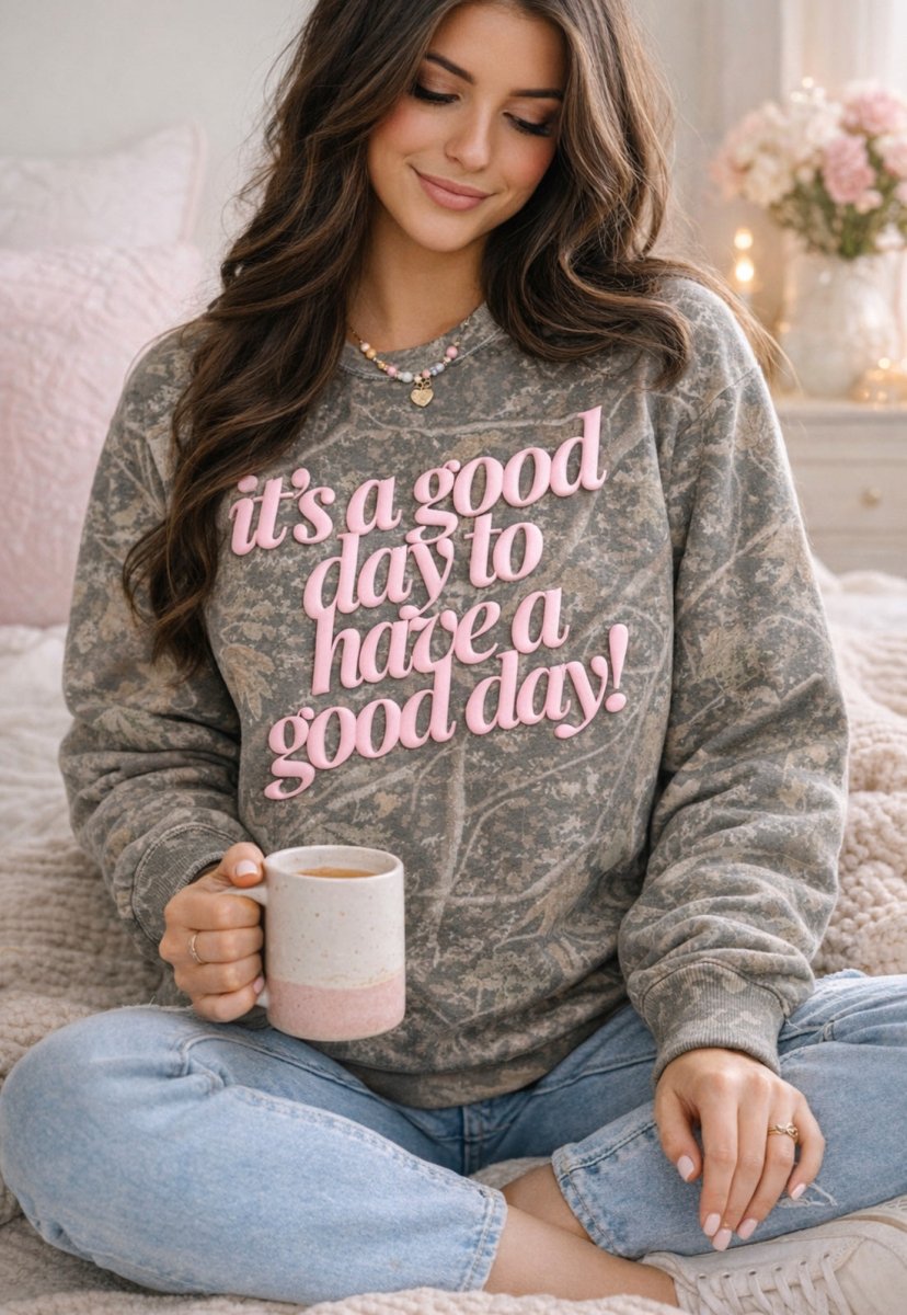 PUFF 'Good Day²' Camo Hideaway Crewneck