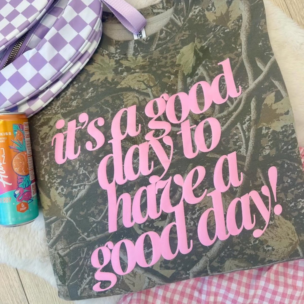 PUFF 'Good Day²' Camo Hideaway Crewneck