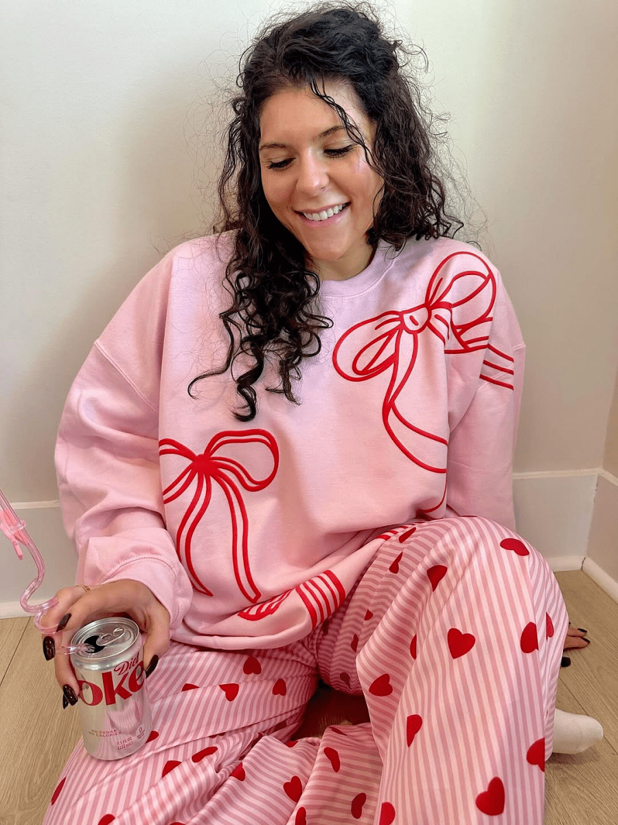 PUFF 'Red Bows' Crewneck Sweatshirt