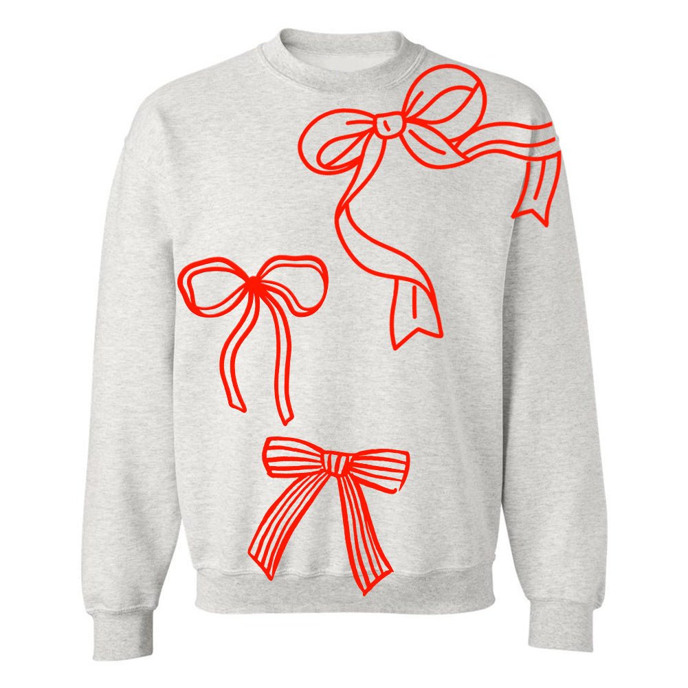 PUFF 'Red Bows' Crewneck Sweatshirt