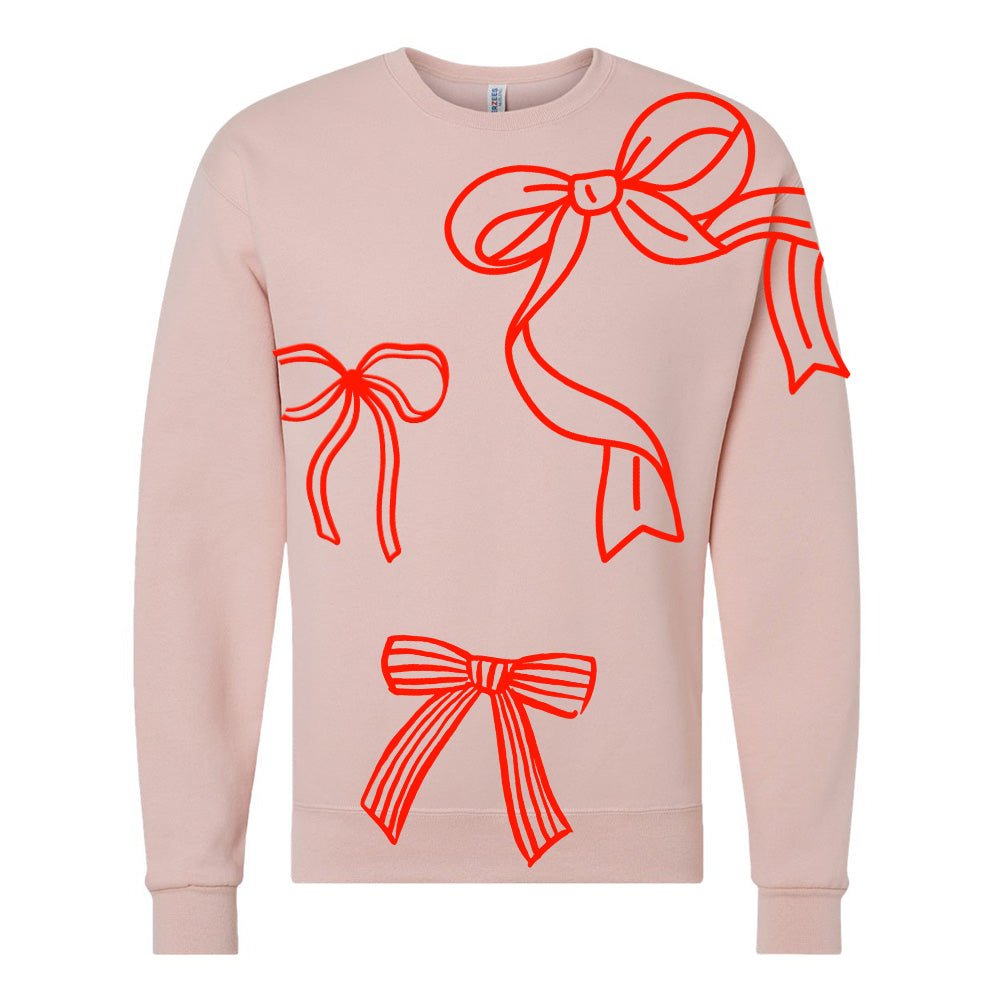 PUFF 'Red Bows' Crewneck Sweatshirt