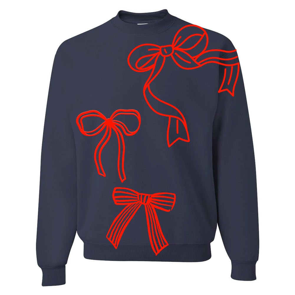 PUFF 'Red Bows' Crewneck Sweatshirt